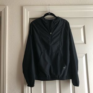Black windbreaker hoodie